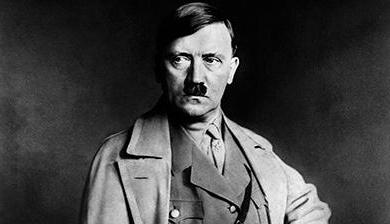 阿道夫·希特勒的黑白肖像.